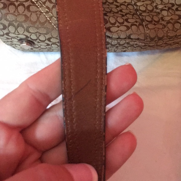 Coach Soho Brown Signature Flap Jacquard Leather Satchel F12312 - Picture 11 of 14